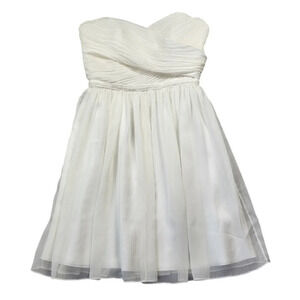 J. Crew Arabelle Dress Women's 4 White Sleeveless Bridal Fairy Mini Empire Waist